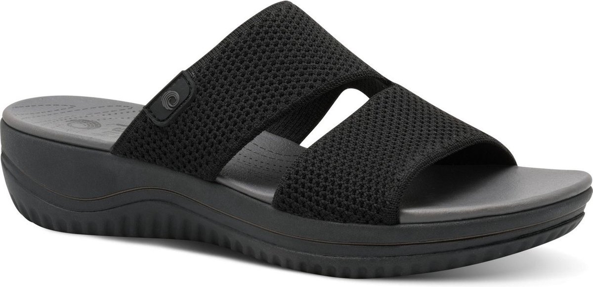 Jana Dames Slipper - 27270-001 Zwart - Wijdte H - Maat 41