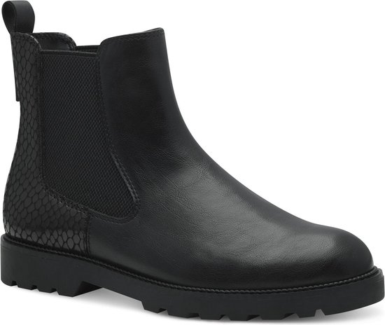 Stivaletti Chelsea Donna Tamaris - Tacco 3 Cm, Vegani, Con Tecnologia TOUCH-IT E ANTISHOKK, Colore Nero