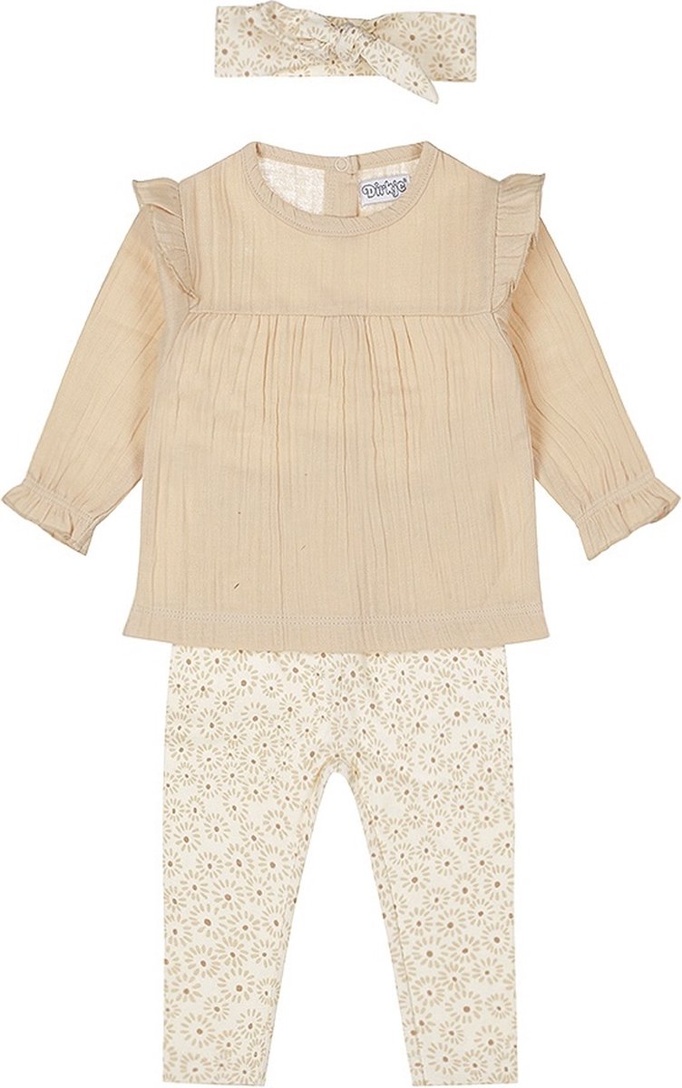 Dirkje Meisjes Kledingset - Beige