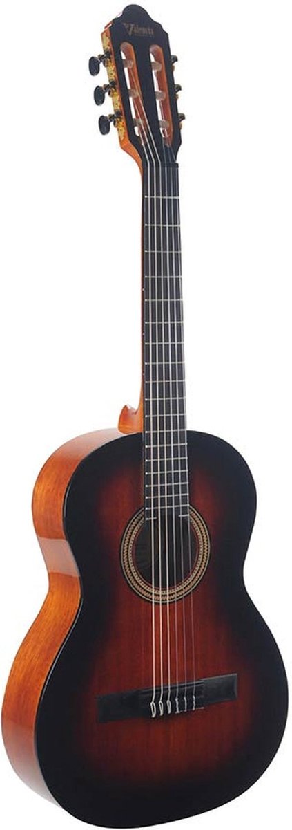 Valencia VC263HCSB klassieke gitaar 3/4, hybride hals, sitka spar & mahonie, hoogglans sunburst finish