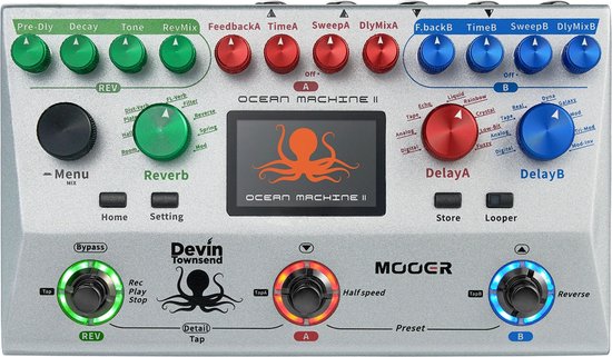 Mooer Ocean Machine II Devin Townsend Signature Dual Delay & Reverb effectpedaal