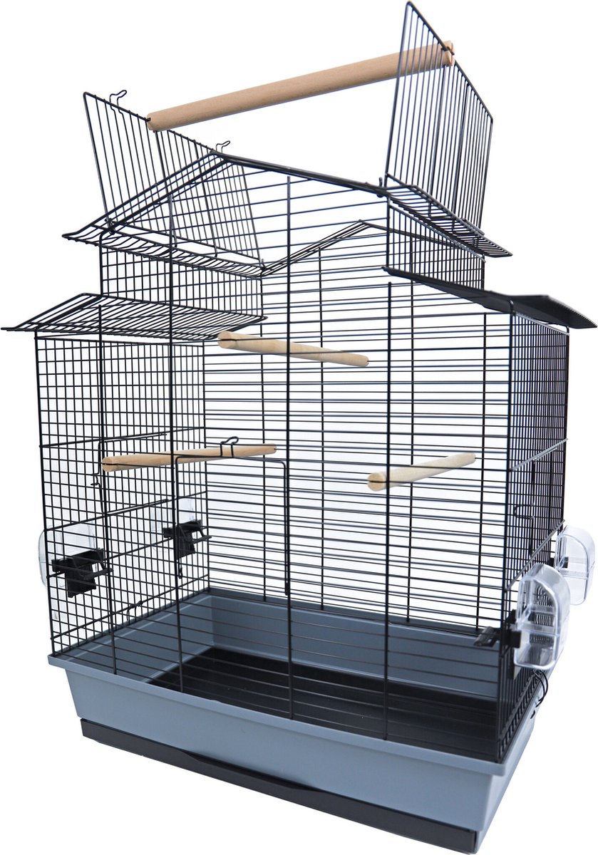 Vogelkooi Iza 3 Cabrio Zwart/Grijs