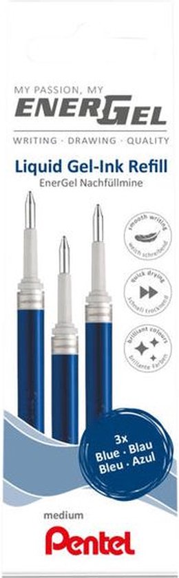 Verpakking met 3 blauwe EnerGel vullingen, medium.