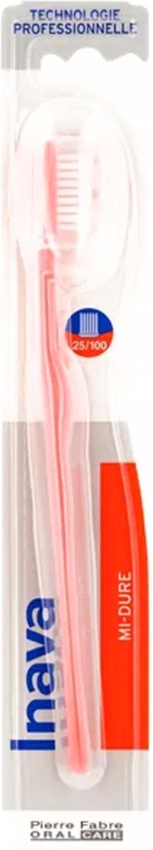 Inava Medium Tandenborstel 25/100 (Kleur : Oranje)