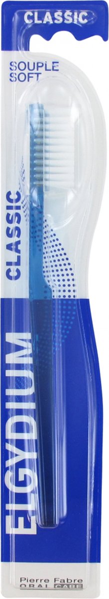 Elgydium Klassieke Zachte Tandenborstel (Kleur : Blauw)