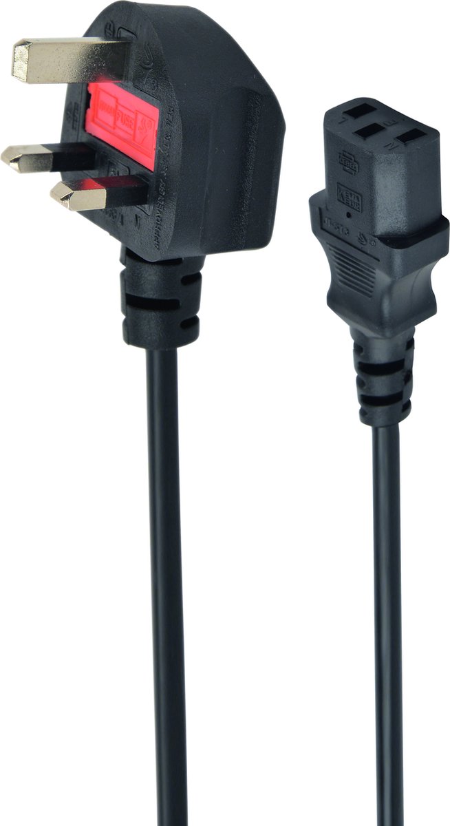 UK geaard netsnoer (C13), 1.8 meter