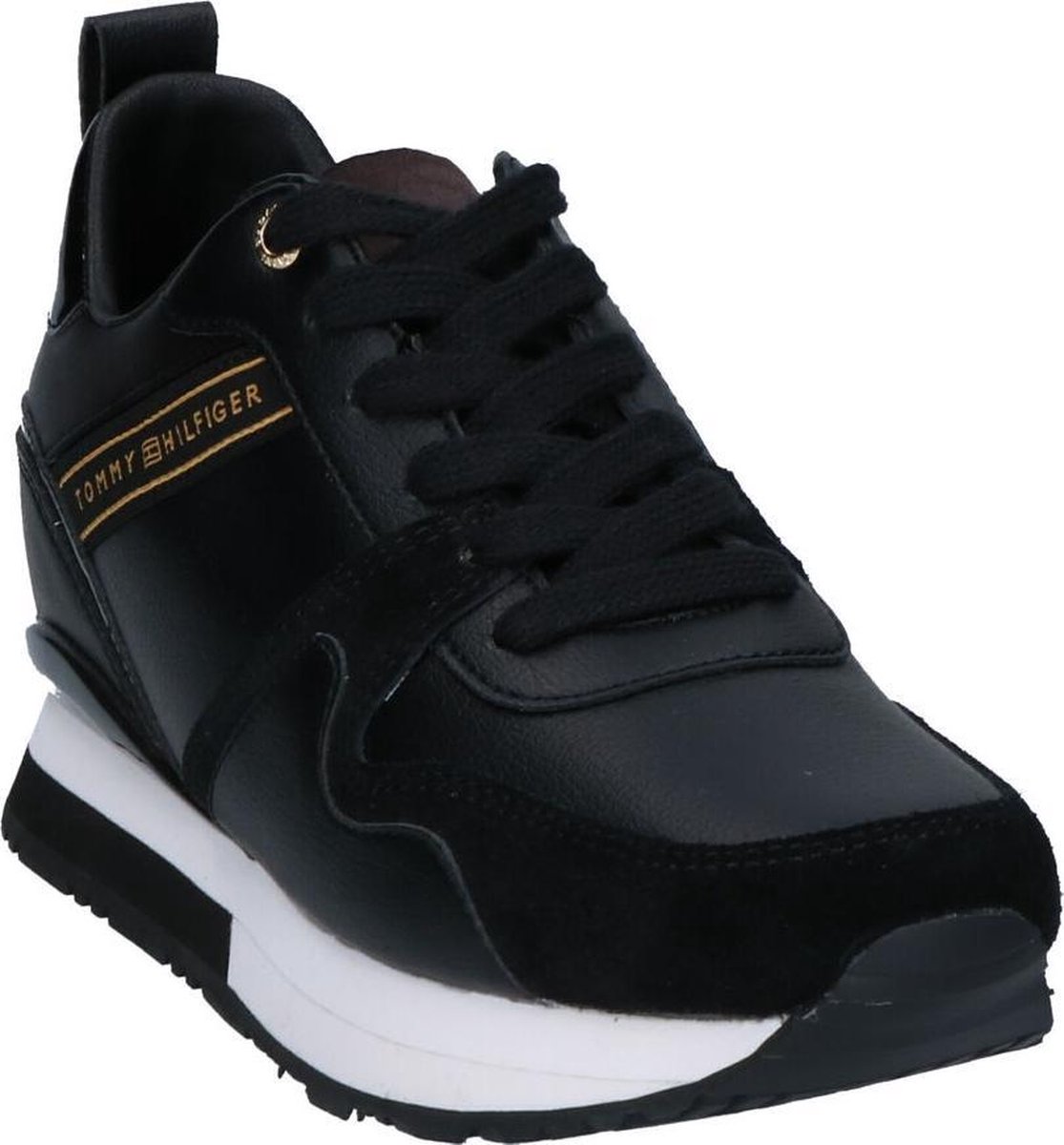 Tommy Hilfiger Iridescent Wedge Zwarte Sneakers Dames 40 | bol.com