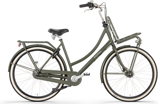 Popal Daily Dutch Prestige N7 - Transportfiets - Stadsfiets - Dames - 47 centimeter - Legergroen