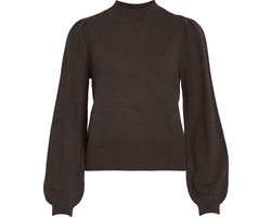 Vila Trui Viril Turtle-nk Balloon L/s Top - N 14084179 Coffee Bean Dames Maat - L