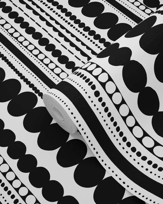 Perles de papier peint intissé HD noir et blanc - 138838 de ESTAhome