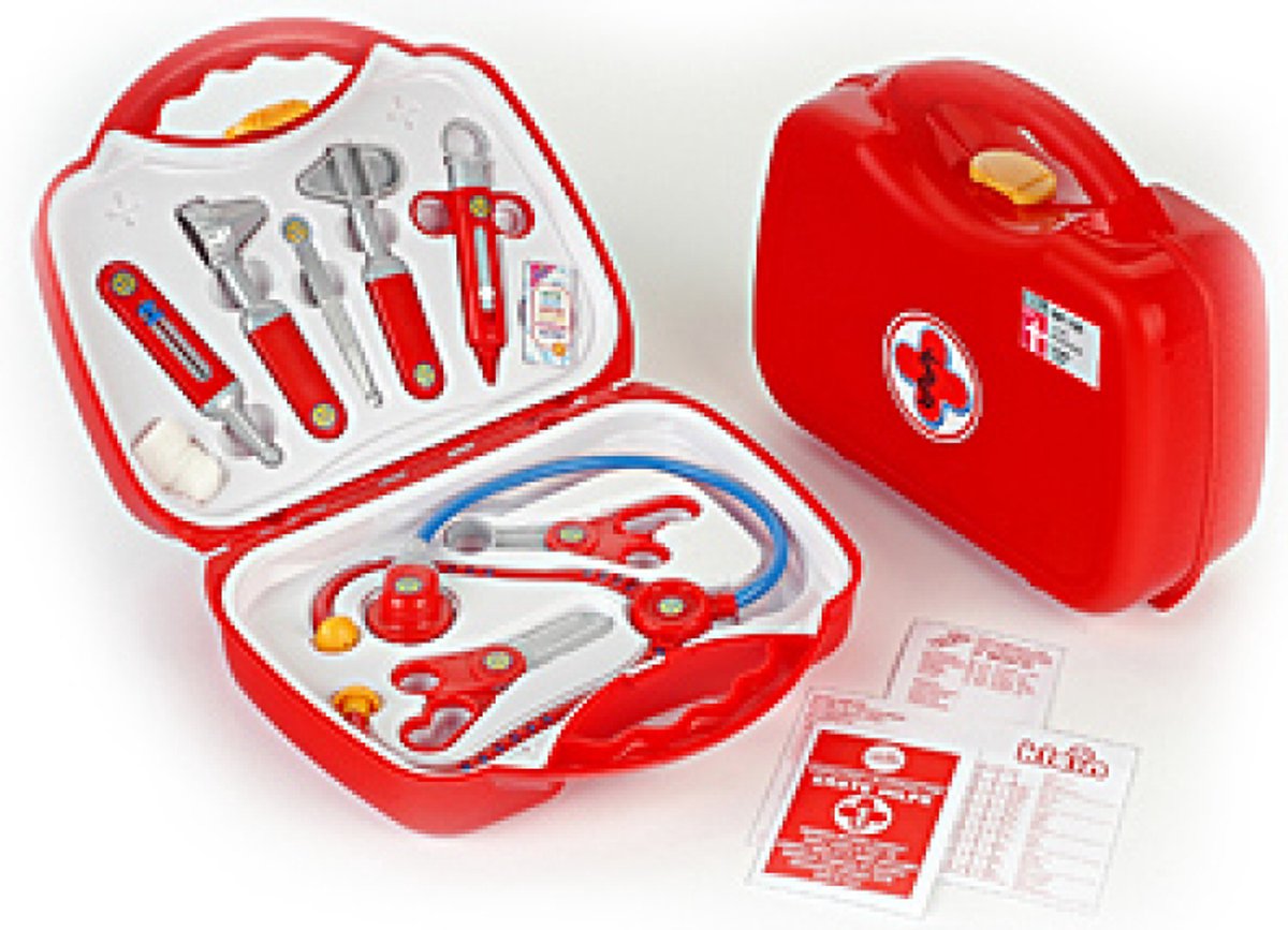 Klein Toys dokterskoffer - incl. speelgoedinstrumenten en handleiding voor eerstehulp - 26,5x9,5x23 cm - rood — afbeelding 10