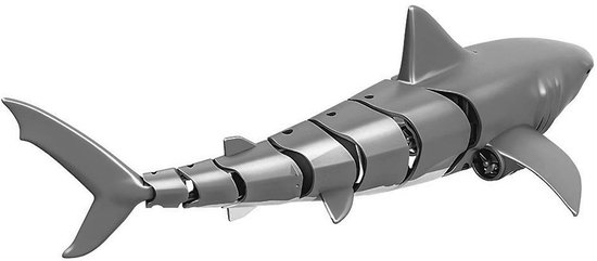 RC Shark Bateau Requin Télécommandé 2.4 GHz – Queue Flexible, Double Hélice, Batterie Rechargeable – Piscine Extérieur