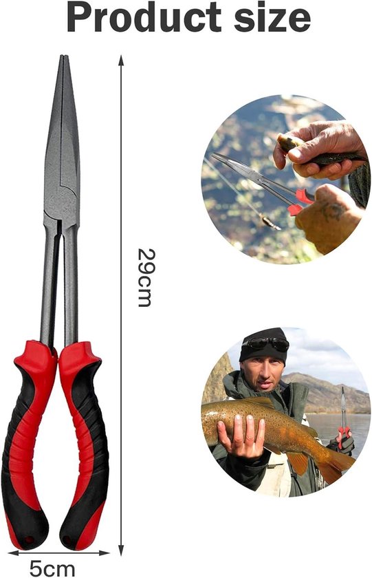 28 cm lange hengeltang met handlus - haakopener voor roofvissen - visaccessoires - gebogen van MacGyver — afbeelding 3