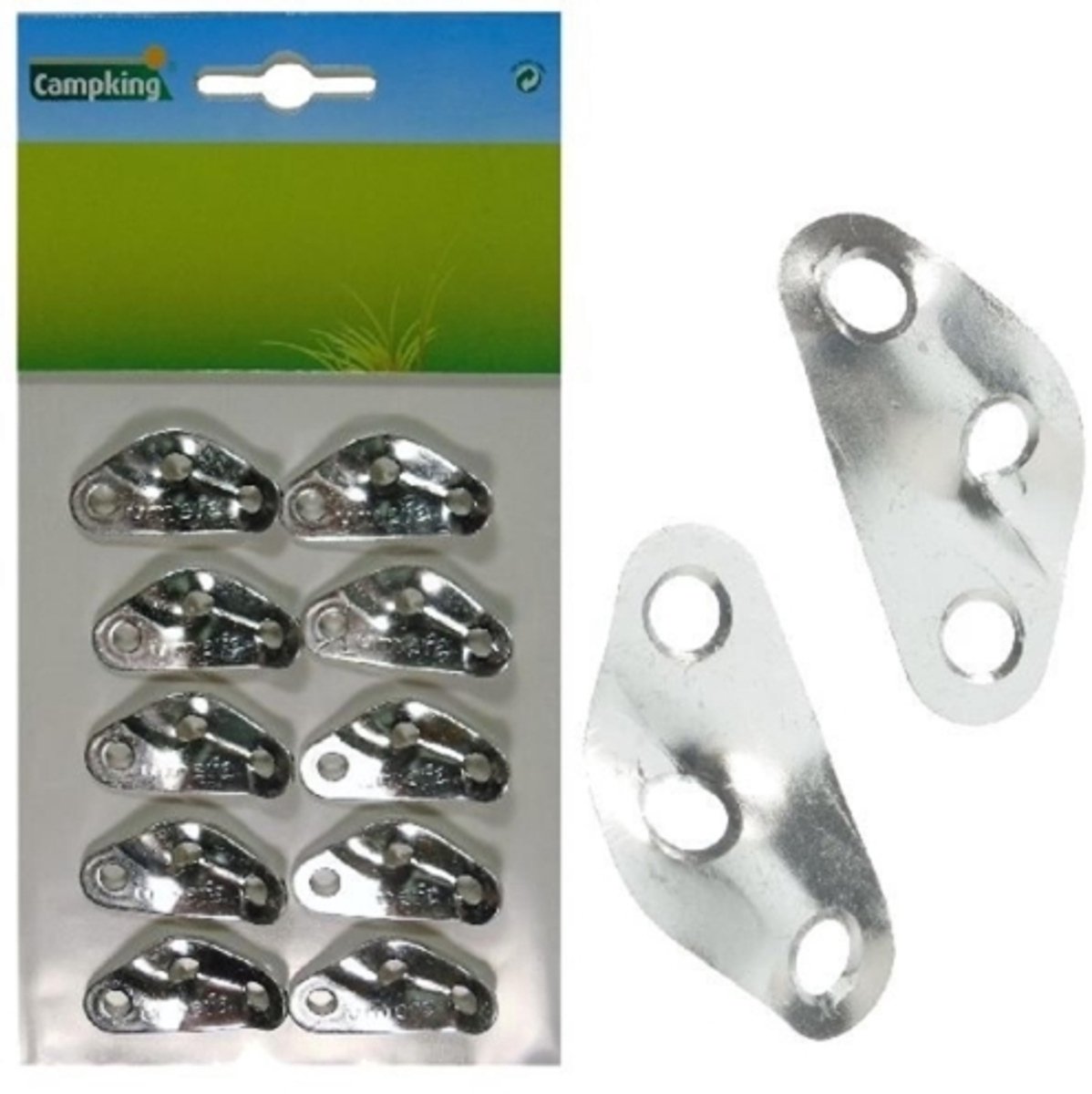 Campking Driegatsspanner - Aluminium - 10 Stuks
