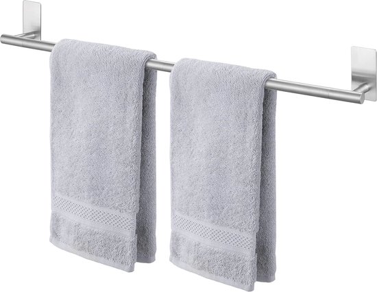Eenvoudige plank, badkamer dubbele handdoekhouder, wandhanddoekrek roestvrij staal voor keuken hotel kantoor zwart modern senior 70cm/120cm