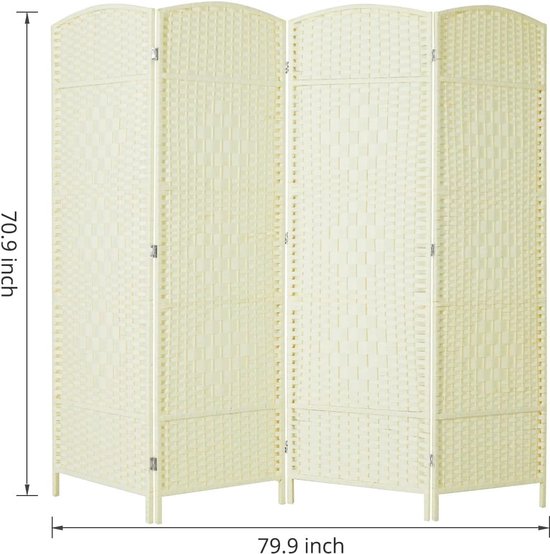 2dekans | Angel Living Kamerscherm - 4-delig - 224x165 cm - - Woonaccessoires | Kamerschermen