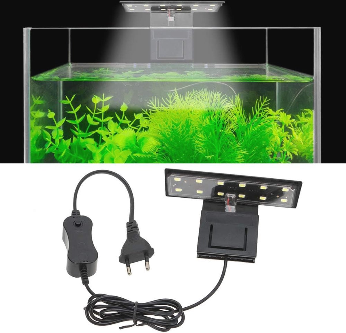 Aquarium LED Verlichting 220V 6W Dimbare Lamp voor 8 tot 15 Inch Aquaria - Helder Wit Licht