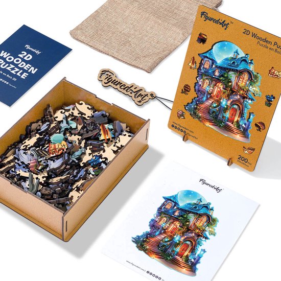 Toi World Houten puzzel 100 st. Groot met kader 4 jaar De School TP010
