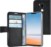 Azuri walletcase magnetische sluiting & cardslots - zwart - LG G7
