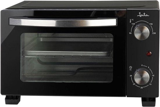 Jata JEHN0910 Horno Eléctrico de Sobremesa, 800 W, Capacidad 10 litros, Función Grill, Temporizador, Termostato Regulable, Incluye Parrilla, Medidas externas: 37 x 27 x 23 cm