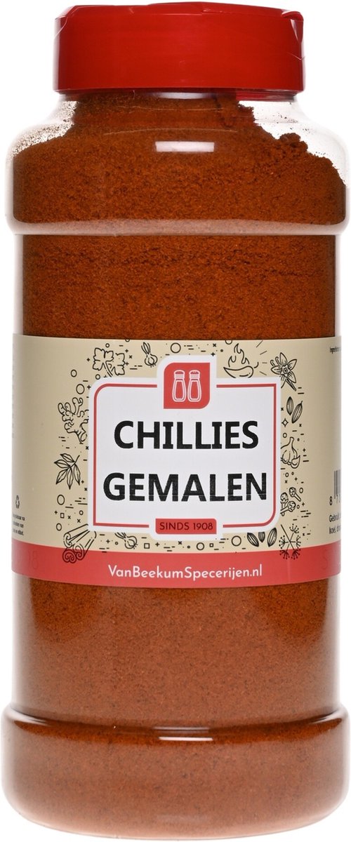 Goedkoopste Van Beekum Specerijen - Chillies Gemalen - Strooibus 450 gram
