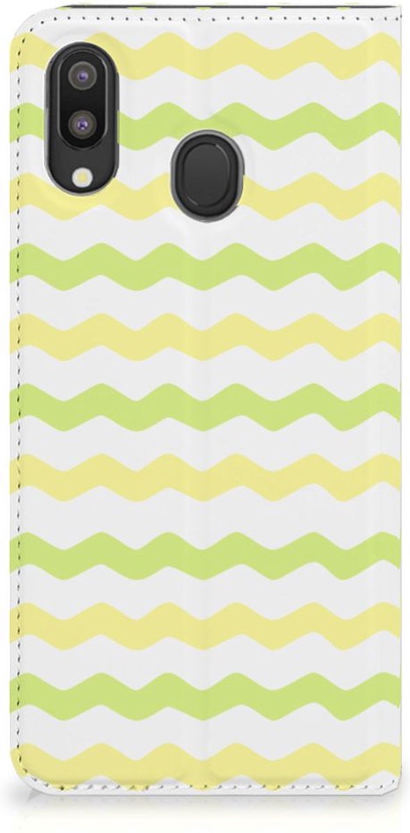 Samsung Galaxy M20 Hoesje met Magneet Waves Yellow