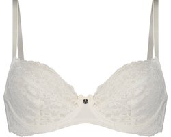 Hunkemöller Marine niet voorgevormde bh Dames wit - Maat B100