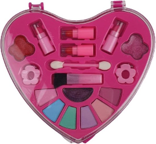 Kinder Make Up - Roze - Kunststof - Speelgoedmake-up - Make up palette - Speelgoed - Kwastjes - Beauty set - Make up set - Meisjes