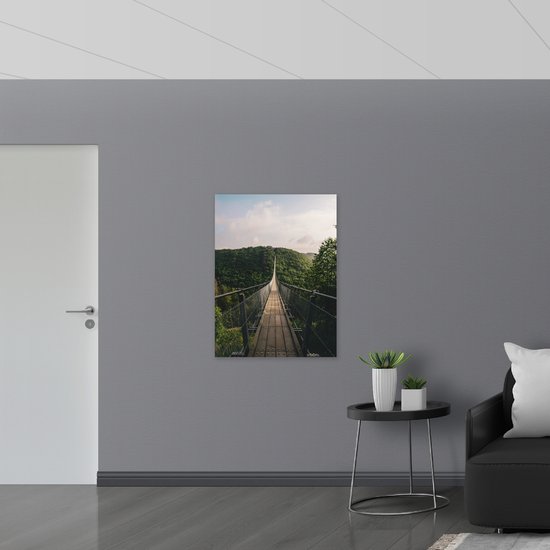 WallClassics - Drapeau - La passerelle du Moulin de l'Epine Bridge - 75x100 cm Photo sur Drapeau Polyester