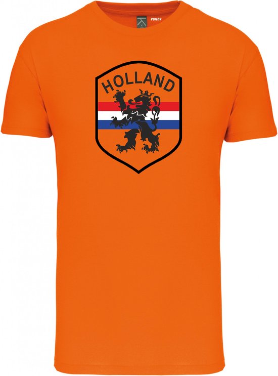 T-shirt Holland Embleem Groot | Oranje Shirt | Koningsdag Kleding | Oranje | maat M