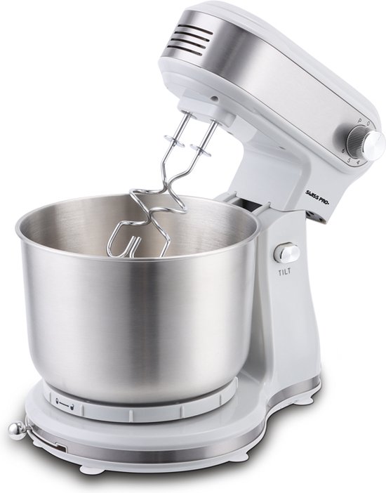 Swiss Pro+ - Keukenmachine 3.5LKrachtige Keukenrobot - 3.5L 300W - Zilver 3.5 LiterSP-SM3.5Z KEUKENMACHINE ZILVER 3.5L van Swiss Pro+ — afbeelding 2