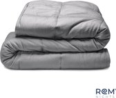 Couverture lestée 7 kg Minky Fleece gris - Qualité Luxe - 150 x 200 cm - Couverture lestée Premium / Couverture lestée - REM nights®