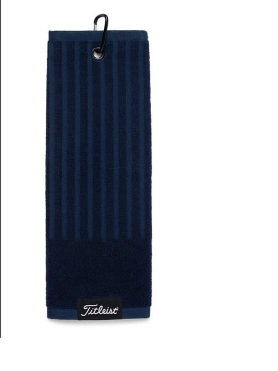 Titleist tri fold players towel navy, handdoek donker blauw