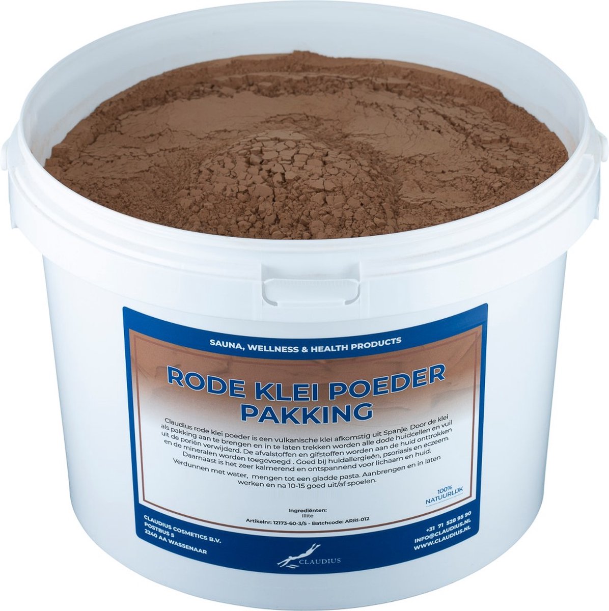 Goedkoopste Rode klei poeder pakking 10 kg - 100 natuurlijk - voor klei masker en lichaamspakking