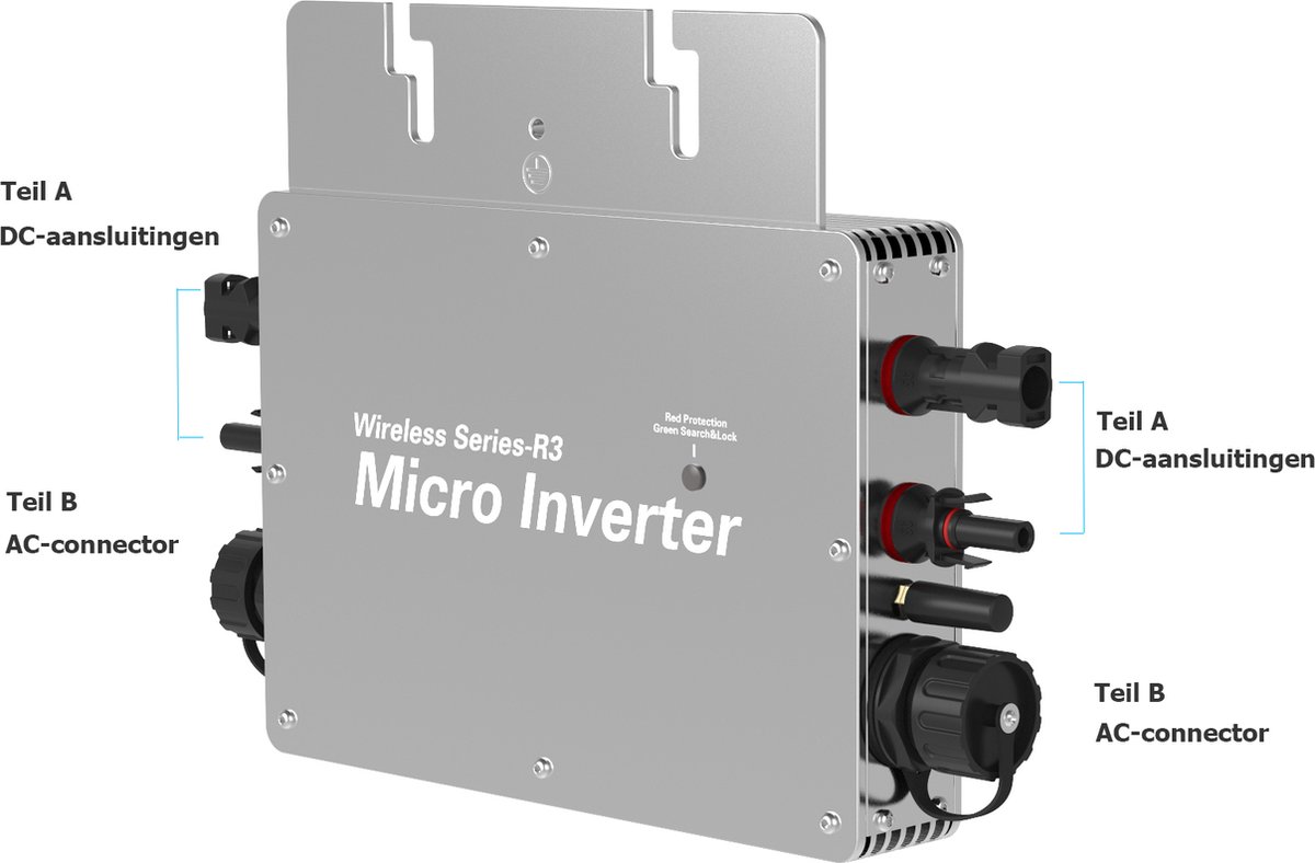 Icybay WVC600 Micro Omvormer 600 Watt Inverter Micro Omvormers voor Zonnepanelen