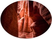 WallClassics - Dibond Oval - Lower Antelope Canyon - 68x51 cm Photo sur Ovale (Avec Système d'accrochage)