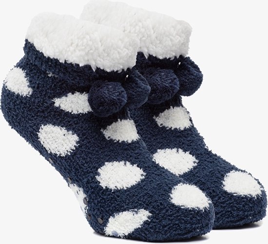 Piarini 1 paar knuffelsokken met ABS-zool, warme damessokken, huissokken, wintersokken met anti-slip noppen, Deer-roze (one size), 35-42