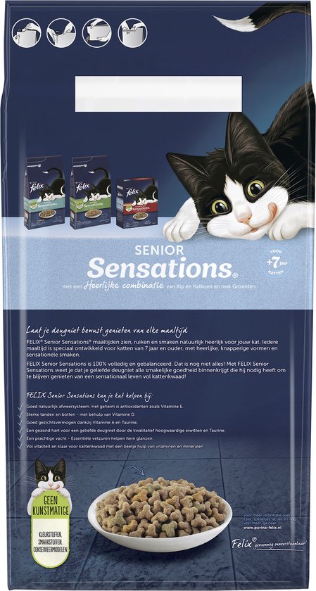 enthousiasme Koel maat Felix Senior Sensations - Kattenvoer - Kip, Kalkoen, Groenten - 4 x 4kg |  bol.com