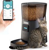 LaCardia gamelle automatique chat et chien Zwart - mangeoire automatique - distributeur de nourriture - gamelle - contrôle smartphone