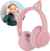 iMoshion Koptelefoon Kinderen Met Kattenoortjes Bluetooth - Kinder Koptelefoon / Hoofdtelefoon Draadloos Over Ear - Roze