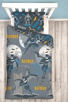 Batman dekbedovertrek - eenpersoons - grijs - Bat-Man dekbed 1 persoons
