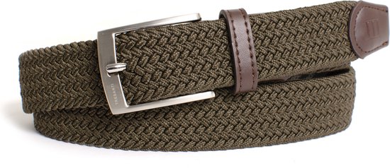 Elastische, gevlochten riem - BLAUW - - 5.00