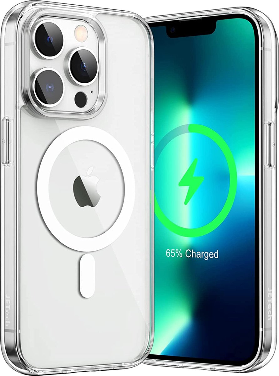 Hoesje Geschikt voor iPhone 13 Pro hoesje magnetisch backcover- Transparant case - Arara