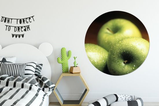 Pommes aux gouttes d'eau Cercle mural aluminium ⌀ 140 cm