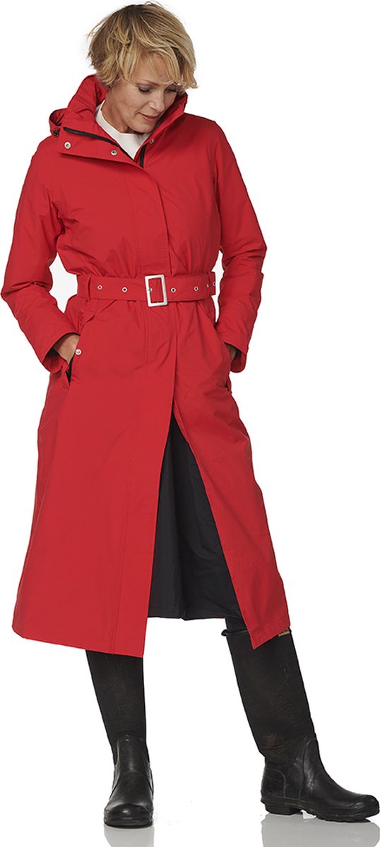 Happy Rainy Days Lange Regenjas Dames Montreal Rood / Zwart