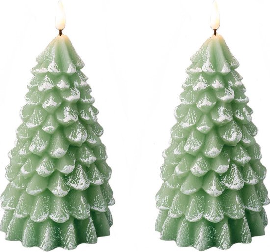 Geboorte geven Nieuwsgierigheid gebouw 1x stuks led kaarsen kerstboom kaars groen D10 x H22 cm - Woondecoratie -  Elektrische... | bol.com