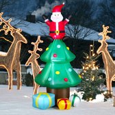 Mara Opblaasbare Kerstman Kerstboom - Kerstdecoratie - Winterdecoratie - Kerstverlichting - LED - Binnen Buiten - Zelfopblazend - Kerstmis - 210 cm