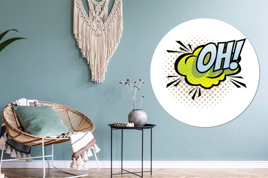 WallCircle - Cercle mural - Cercle mural - Proverbes - 'Oh !' - Citations - Aluminium - Dibond - 120x120 cm - Intérieur et Extérieur XXL