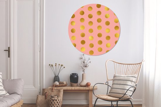 WallCircle - Cercle Mural - Cercle Mural - Motif - Cercle - Rose - Aluminium - Dibond - 120x120 cm - Intérieur et Extérieur XXL
