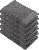 Walra Serviette de bain Remade Cotton - 5x 50x100 - Anthracite -